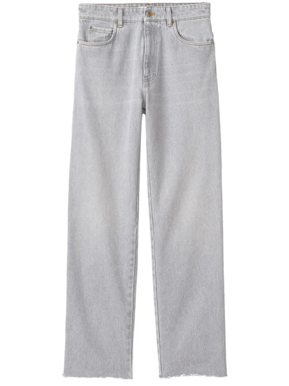 Mid-Rise Straight-Leg Jeans