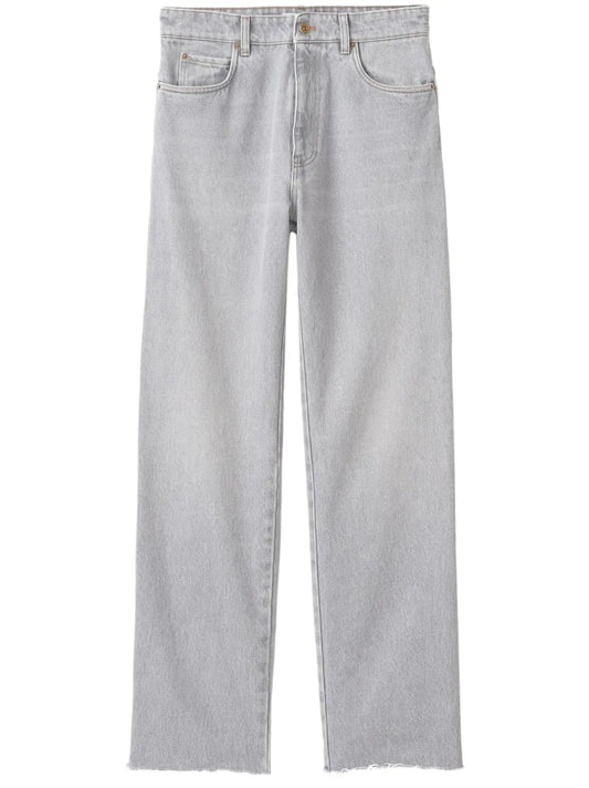 Mid-Rise Straight-Leg Jeans