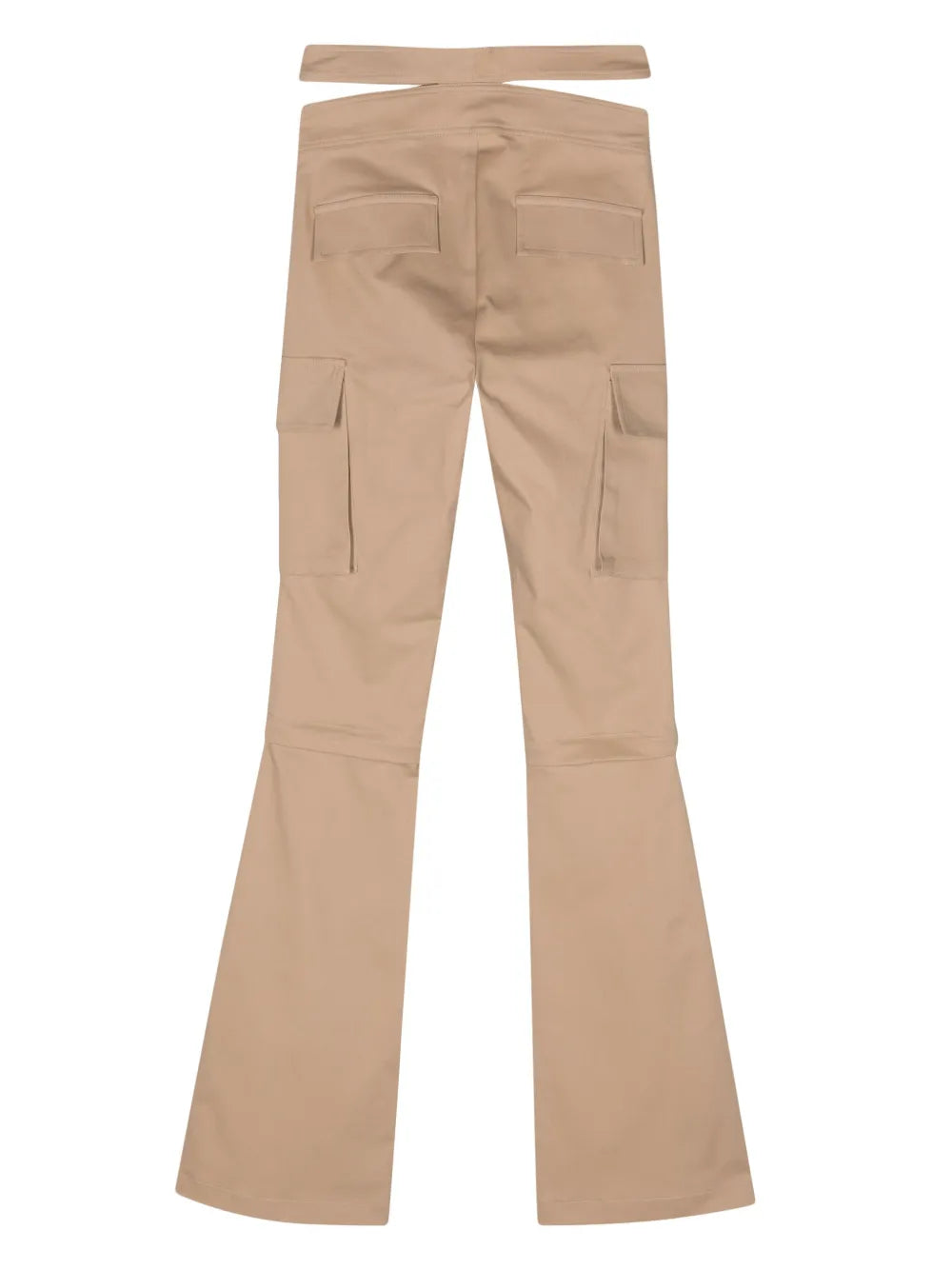 Detachable-Panels Flared Cargo Trousers