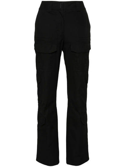Fine-Check-Pattern Cargo Trousers