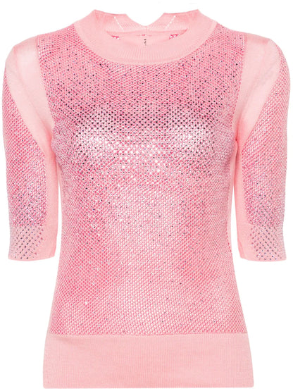 Crystal-Embellished Cotton Top