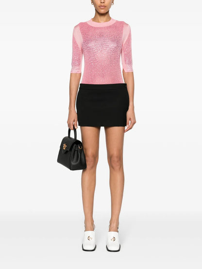 Crystal-Embellished Cotton Top