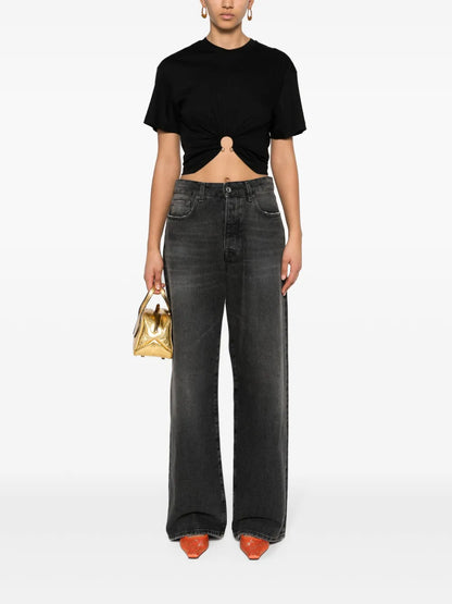 Ring-Embellished T-Shirt