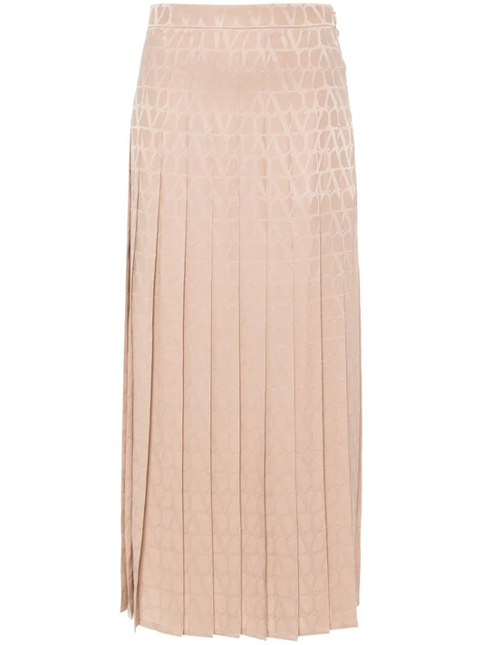 Pleated Silk Skirt
