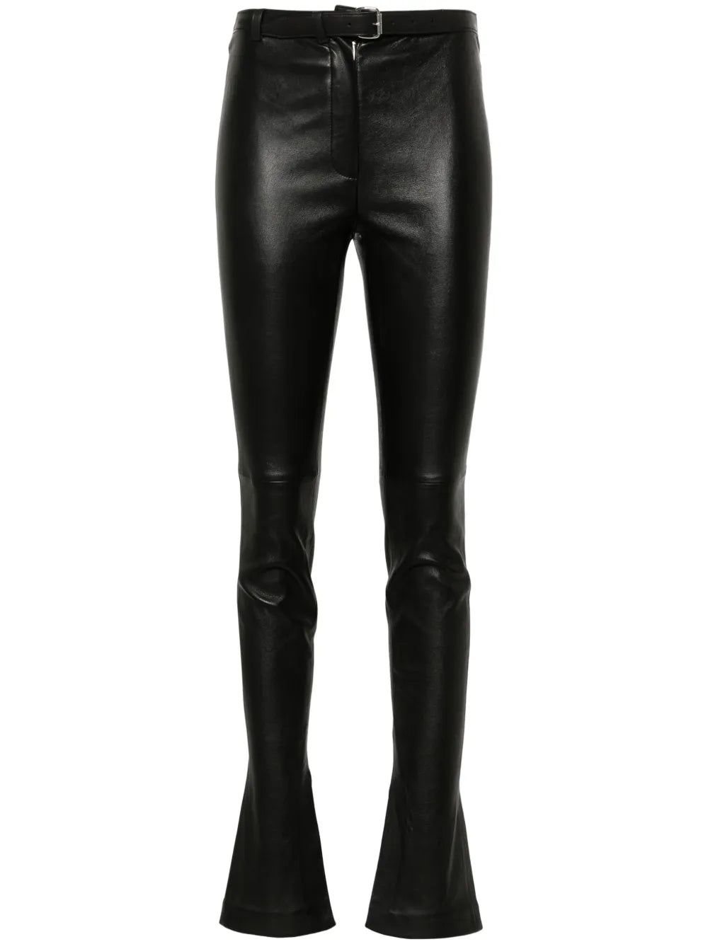 Belted Leather Leggings