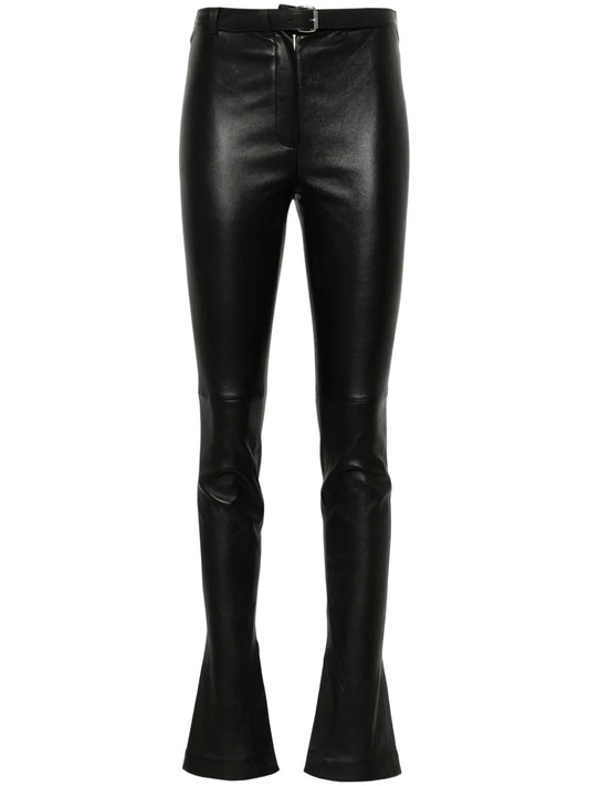 Belted Leather Leggings