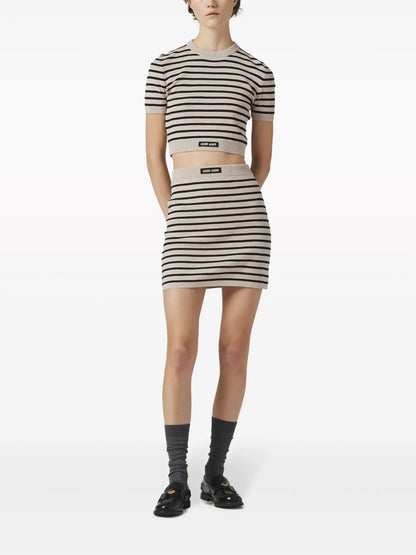 Striped Short-Sleeve Jumper