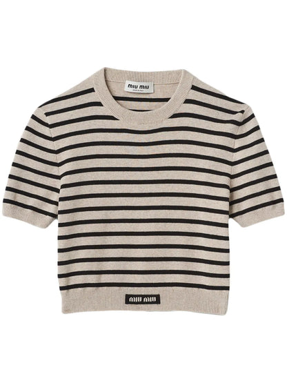Striped Short-Sleeve Jumper