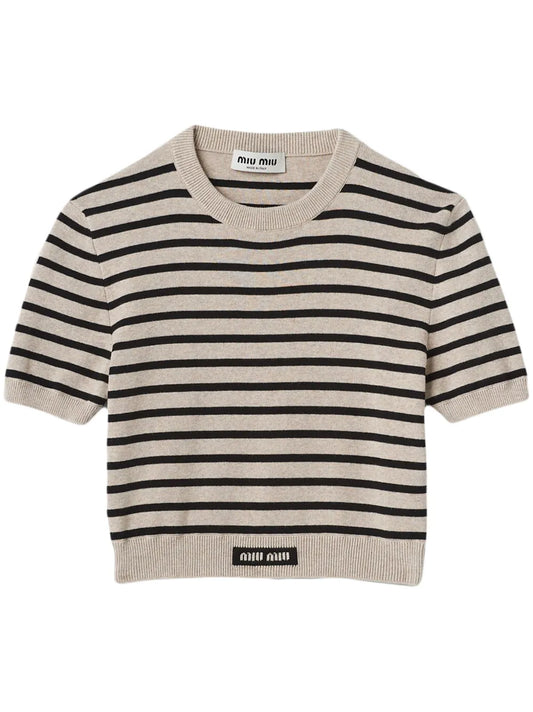 Striped Short-Sleeve Jumper