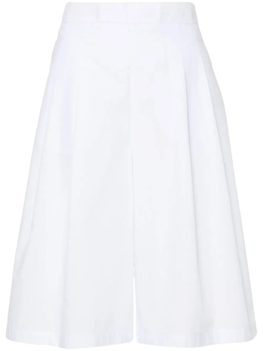 High-Waist Poplin Tailored Shorts