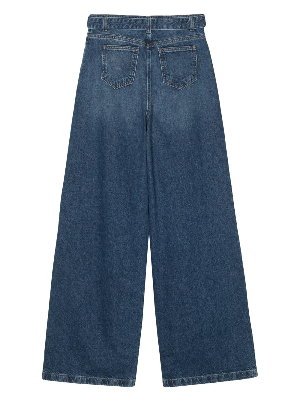 Belted Wide-Leg Jeans