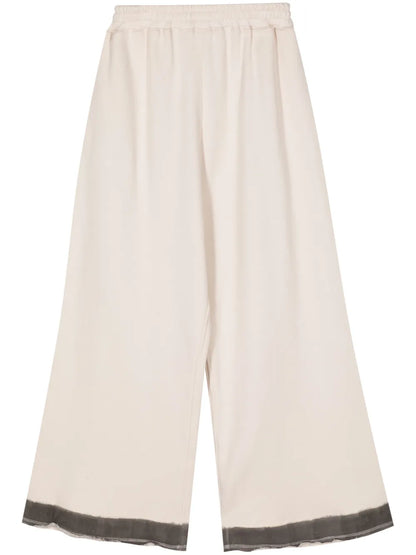 Wide-Leg Cotton Track Pants