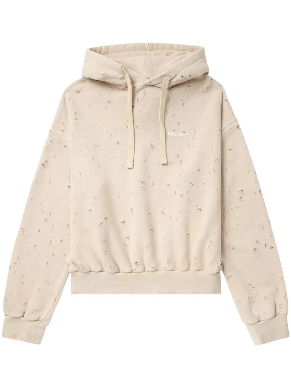 Distressed Cotton Hoodie