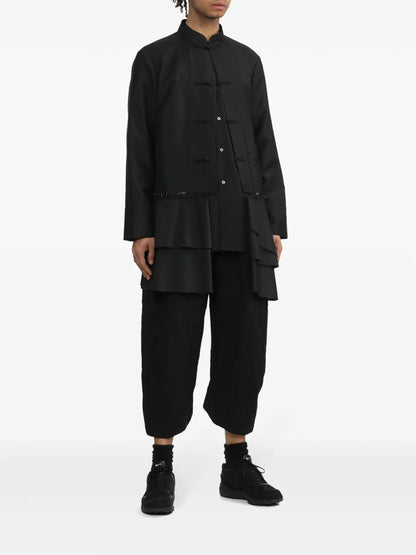 Cut-Out Wool-Blend Coat