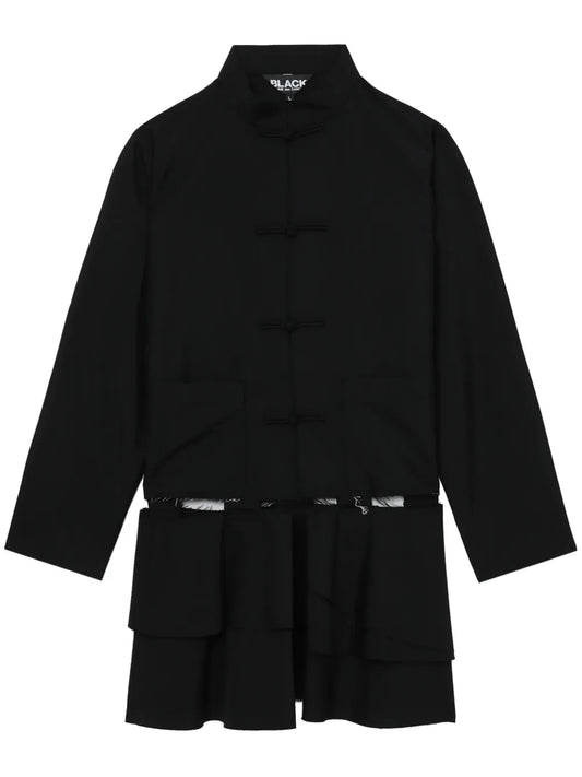 Cut-Out Wool-Blend Coat