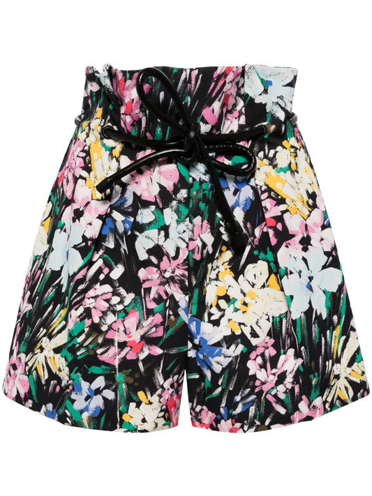 Paperbag-Waist Mini Shorts