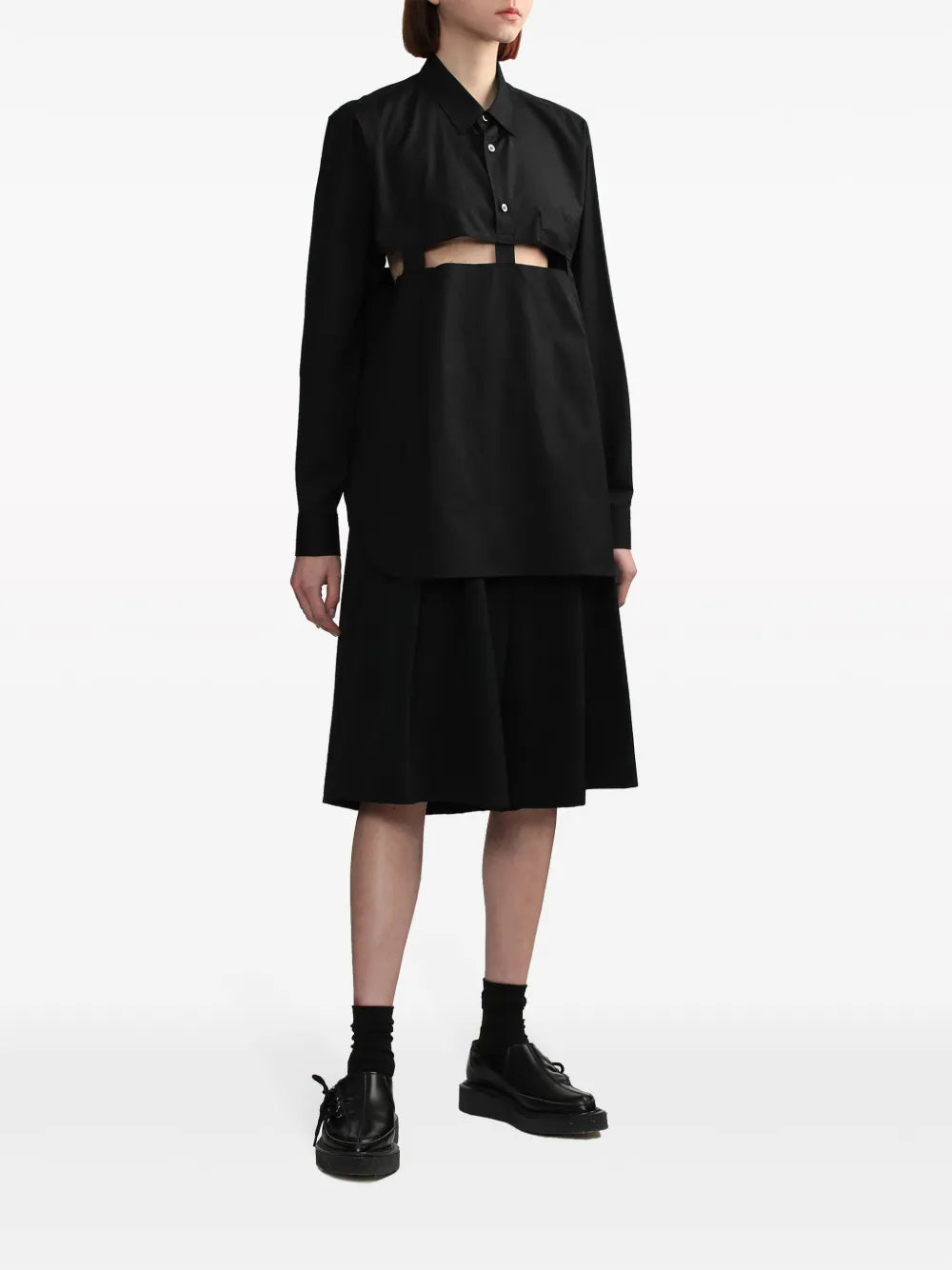 Cut-Out Cotton Shirt