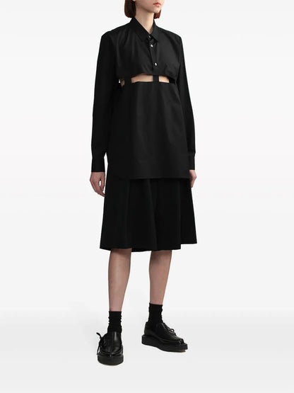 Cut-Out Cotton Shirt