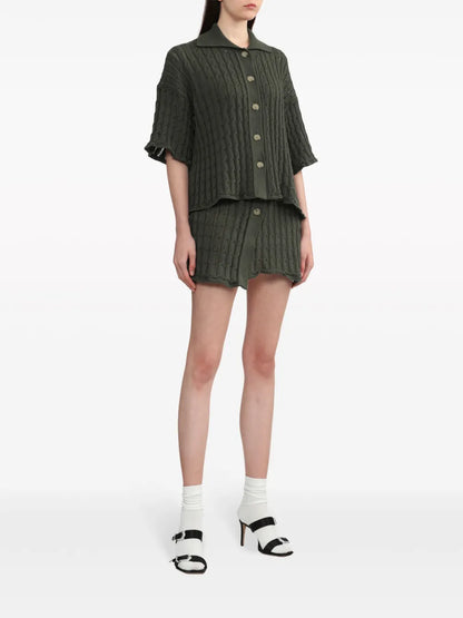 Cable-Knit Cotton Top