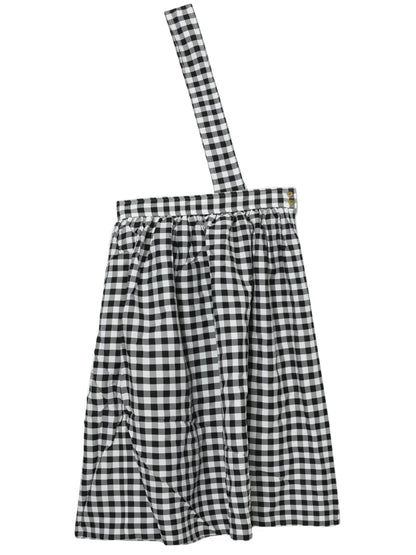 Gingham-Print Midi Skirt