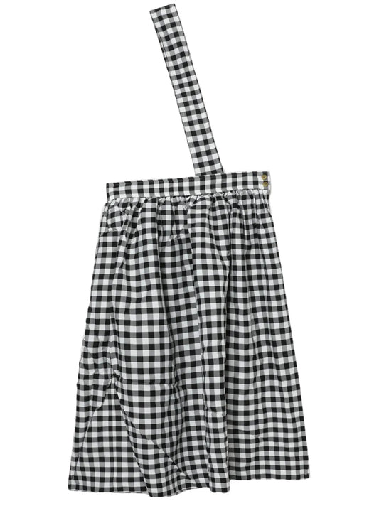 Gingham-Print Midi Skirt