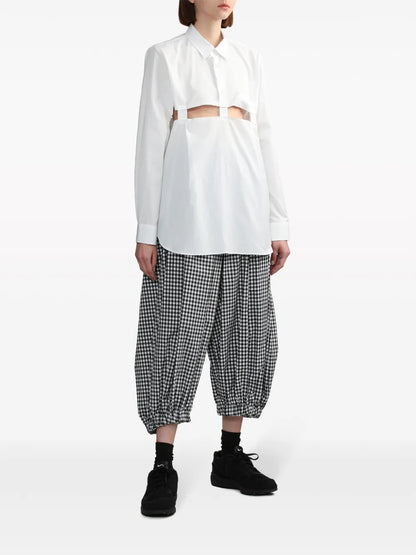 Cut-Out Long-Sleeve Shirt