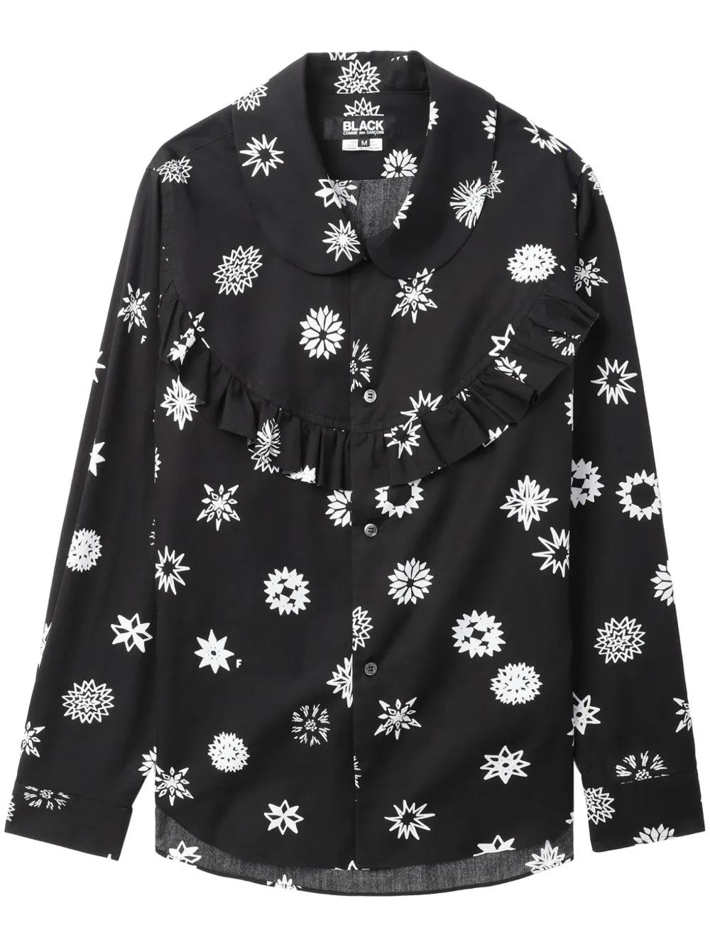 Graphic-Print Ruffle-Trim Shirt