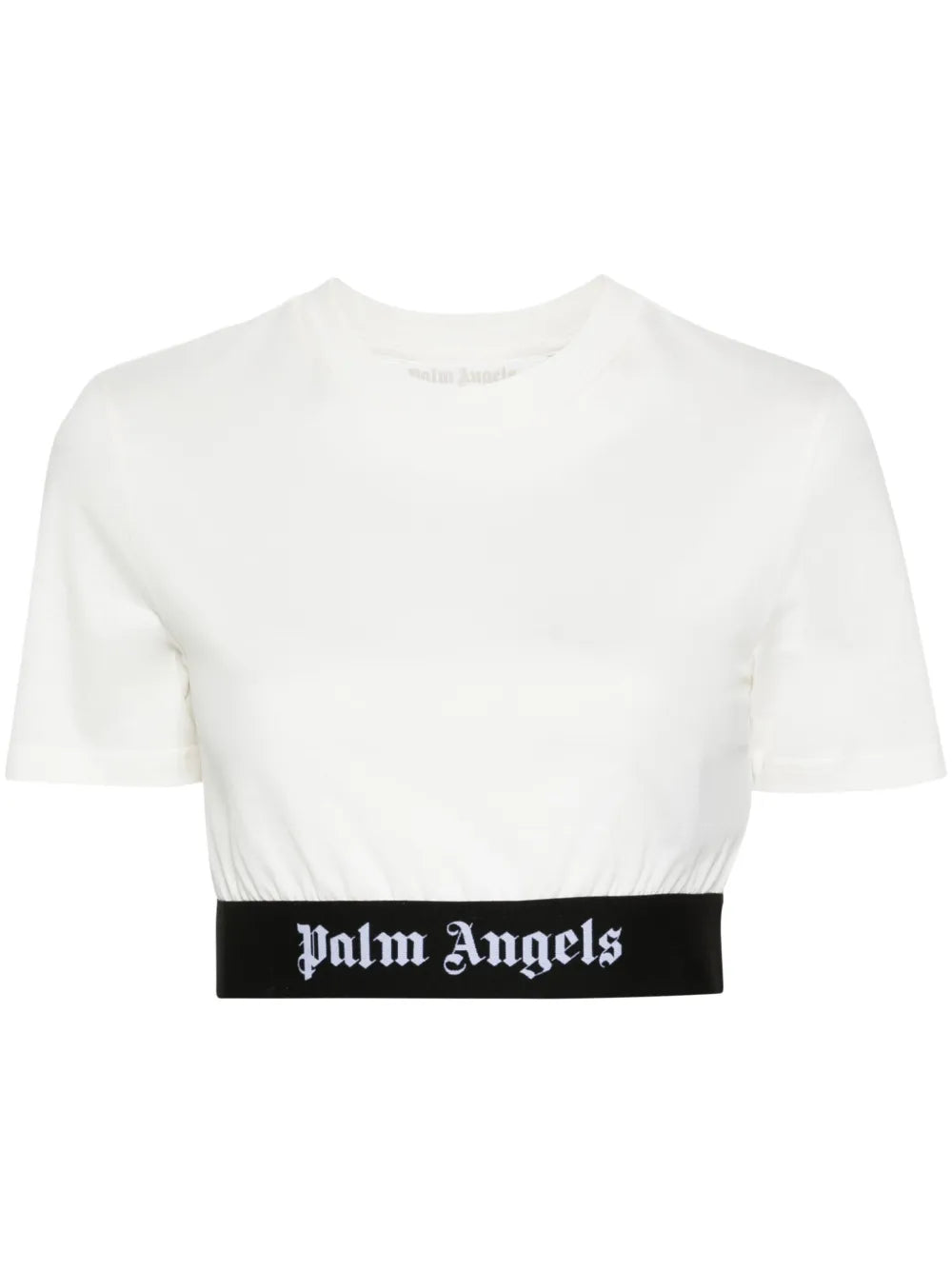 Logo-Jacquard Cropped T-Shirt