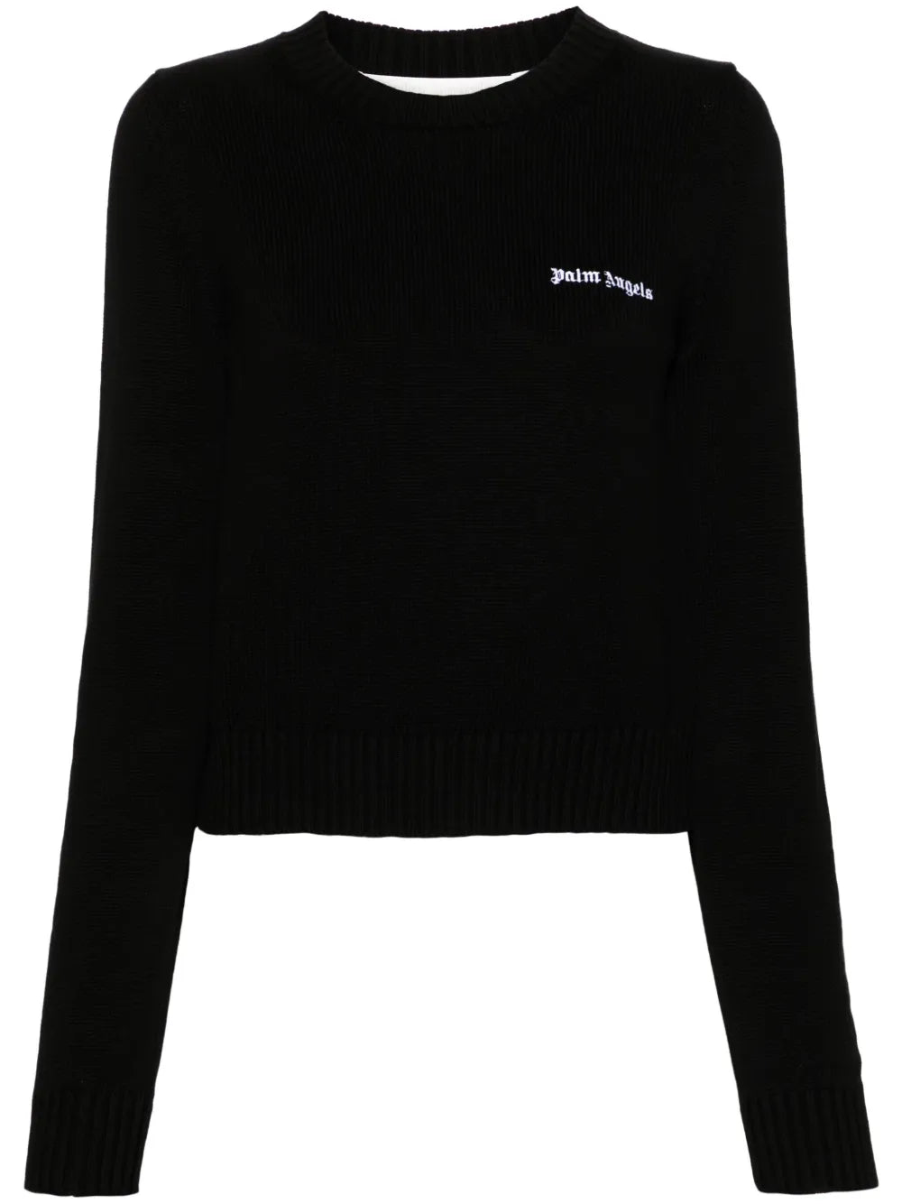 Logo-Embroidered Cropped Jumper
