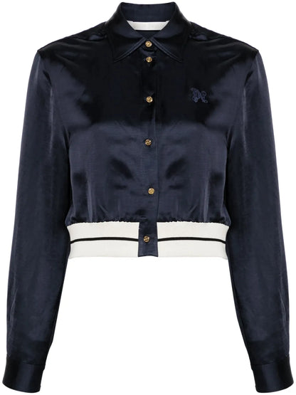 Button-Up Satin Shirt