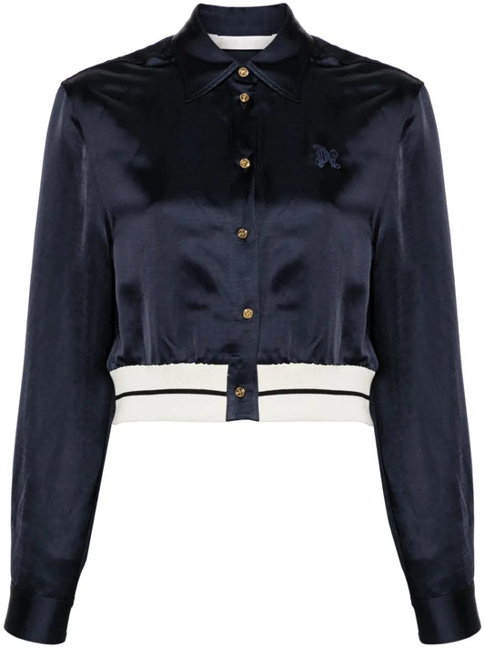 Button-Up Satin Shirt