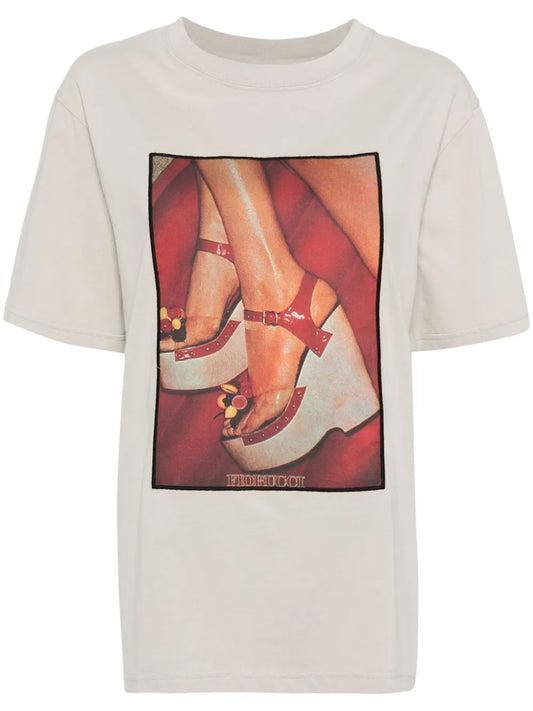 Organic Cotton T-Shirt With Graphic Print