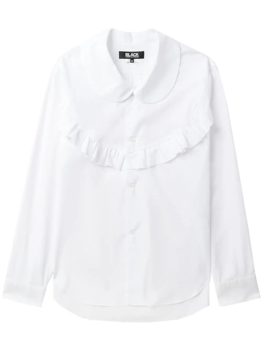 Ruffle-Trimmed Cotton Shirt