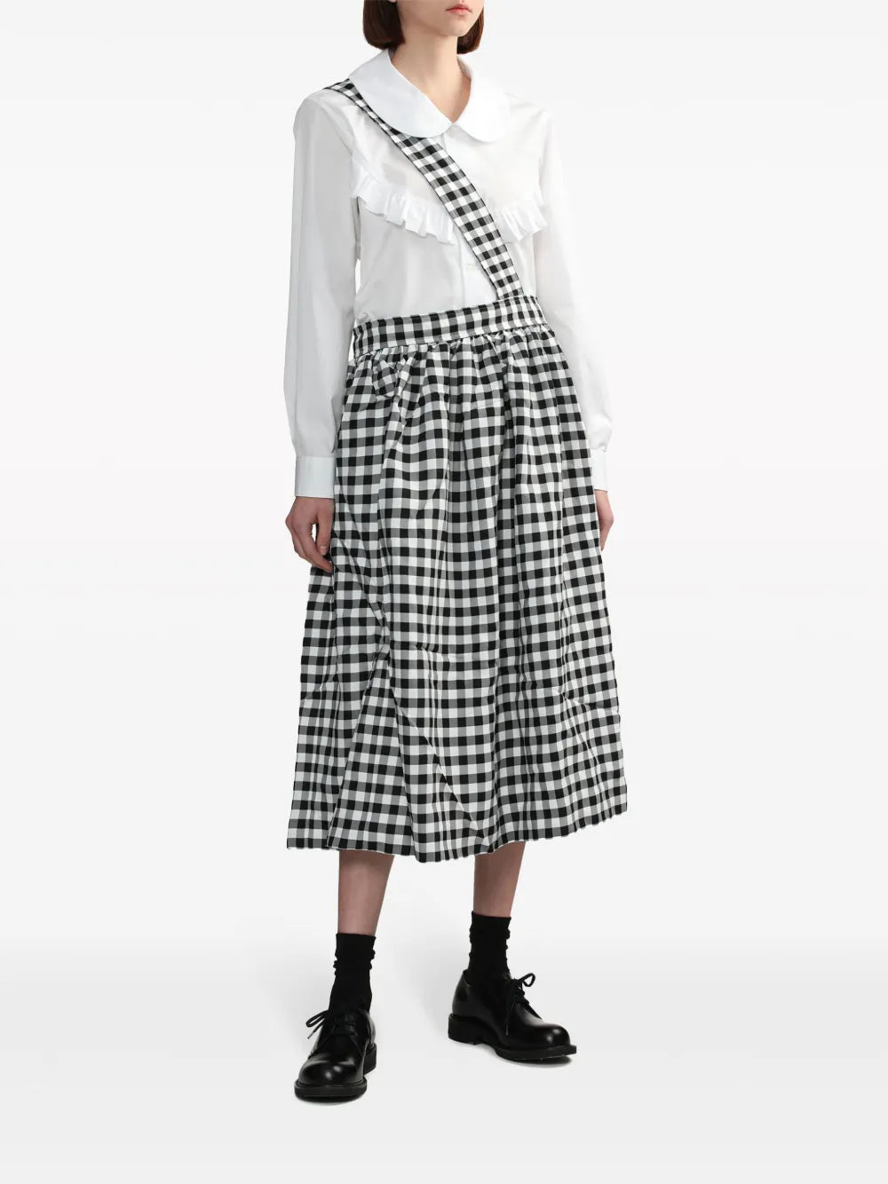 Ruffle-Trimmed Cotton Shirt