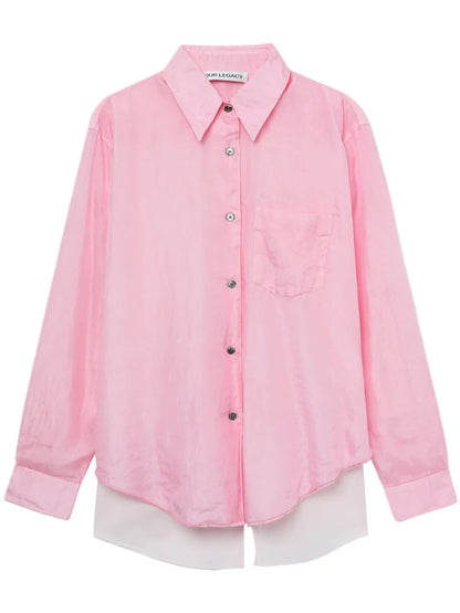 Apron Cotton-Silk Shirt
