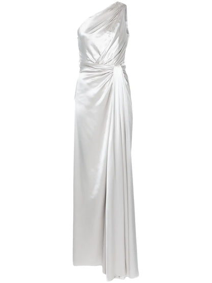 Off-Shoulder Silk Gown