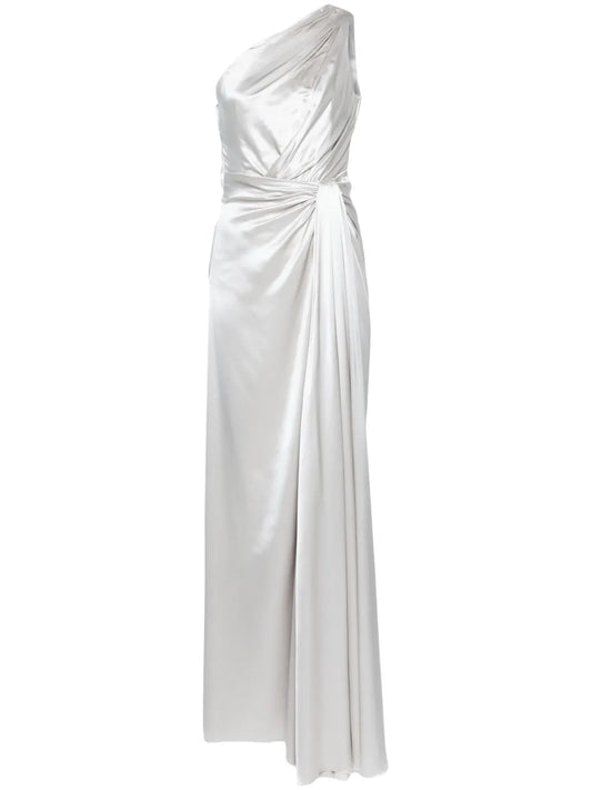 Off-Shoulder Silk Gown