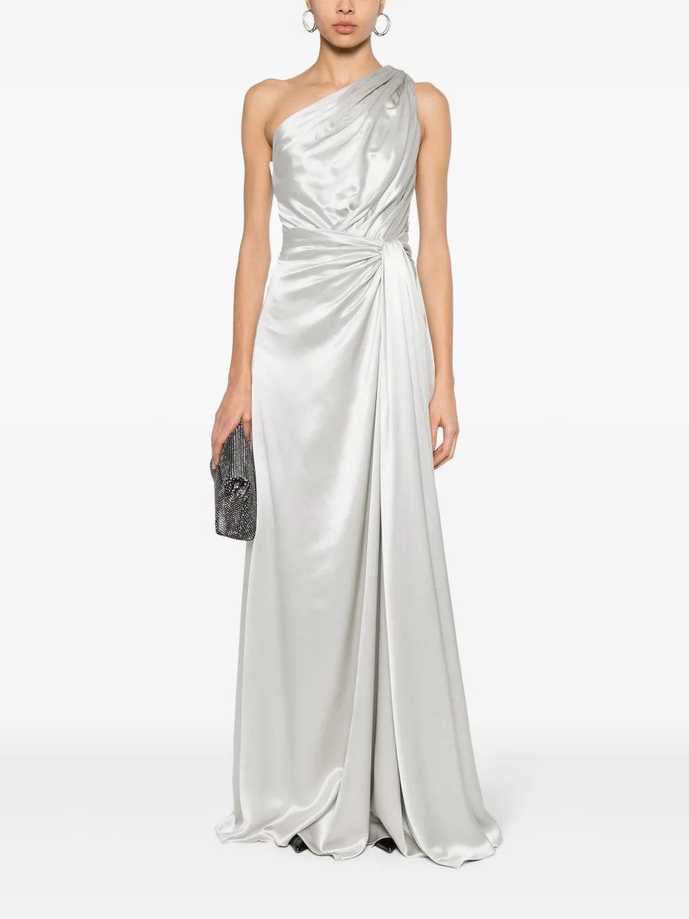 Off-Shoulder Silk Gown