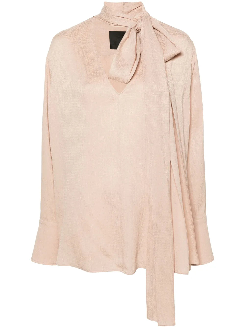 Scarf-Detail Silk Blouse