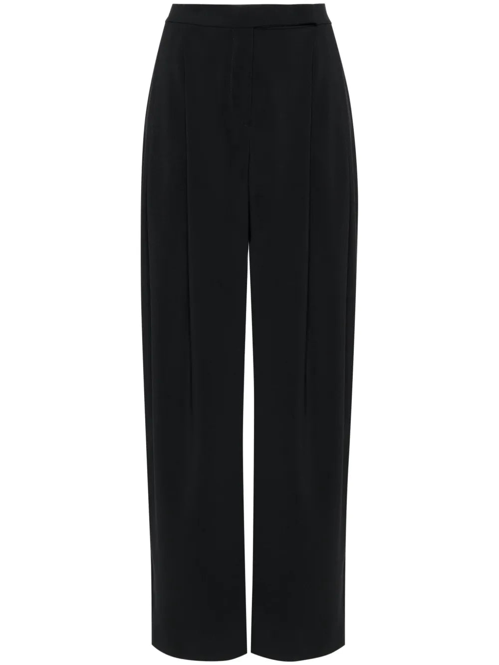 High-Waisted Crepe Trousers