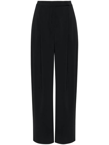 High-Waisted Crepe Trousers