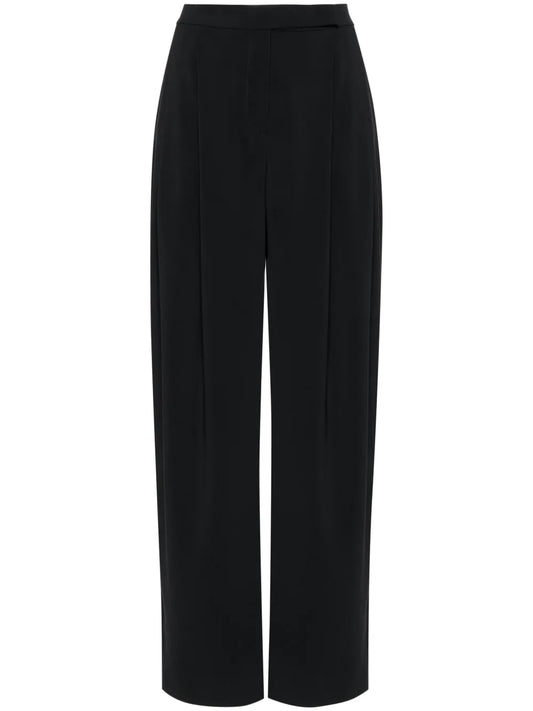 High-Waisted Crepe Trousers