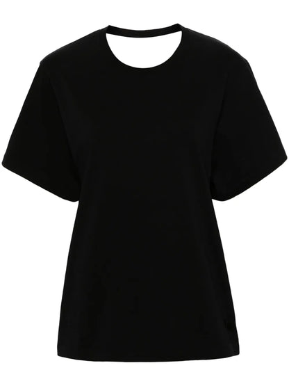 Open-Back Cotton T-Shirt