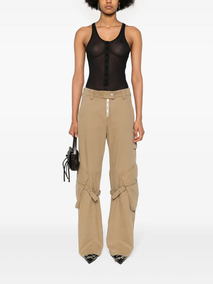 Fine-Ribbed Open-Back Bodysuit