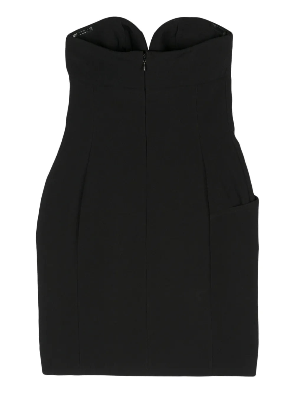 Rhinestone-Embellished Pleat-Detail Minidress