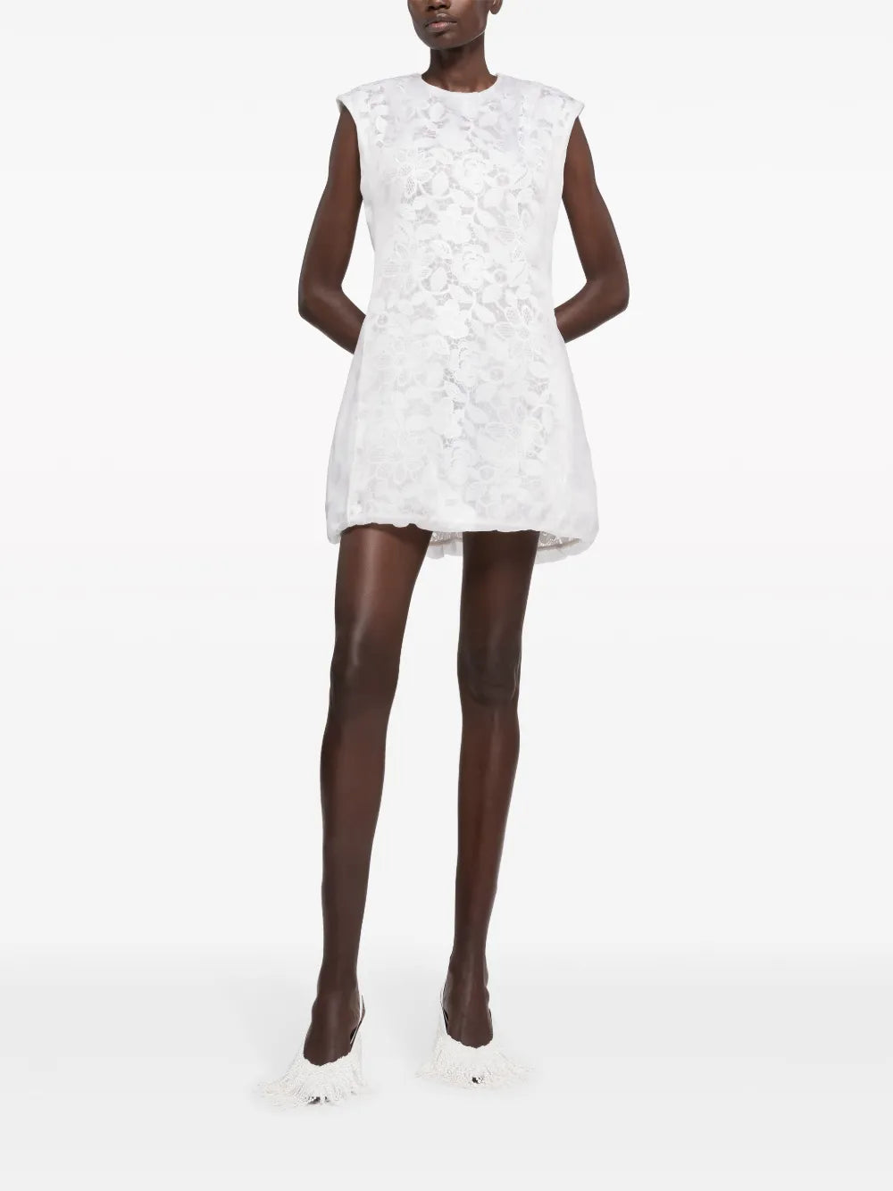 Peony Floral-Lace Minidress