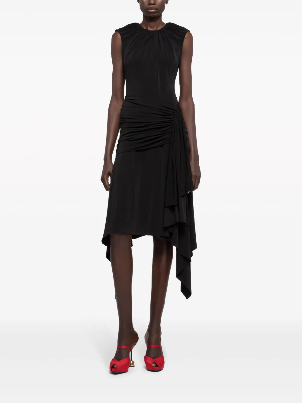 Helleborus Draped Midi Dress