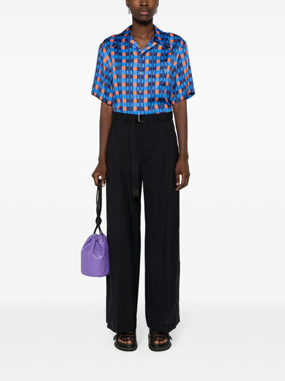 High-Waist Wide-Leg Trousers