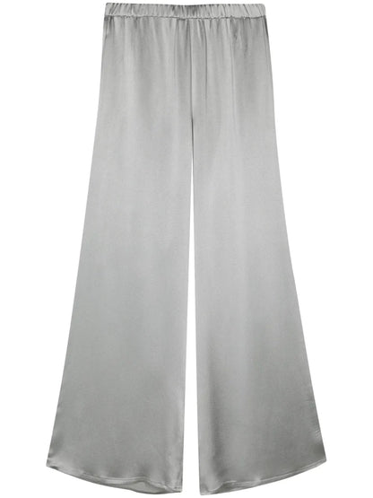 Satin-Finish Palazzo Pants