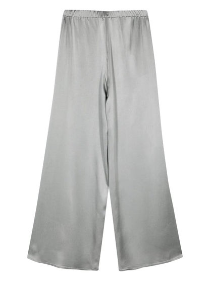 Satin-Finish Palazzo Pants